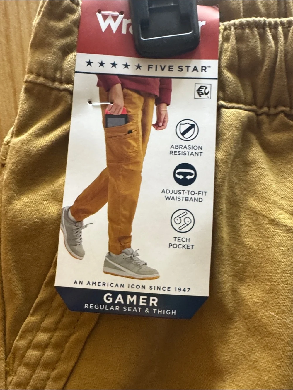 Wrangler Kids Gamer Cargo Joggers -‎ Mustard Brown